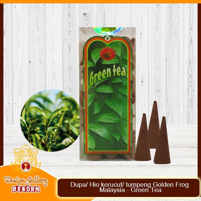 Dupa/ Hio kerucut/ tumpeng Golden Frog Malaysia - Green Tea