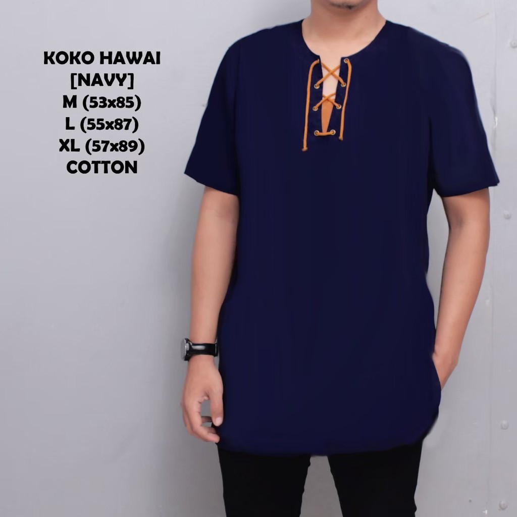 Baju Muslim baju koko hawai pria qurta hawai