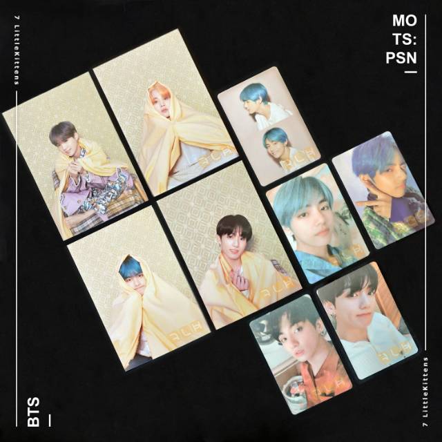 Jungkook, Jimin, V, Suga Photocard Postcard - BTS Map of The Seoul 'Persona' Official Album Unsealed