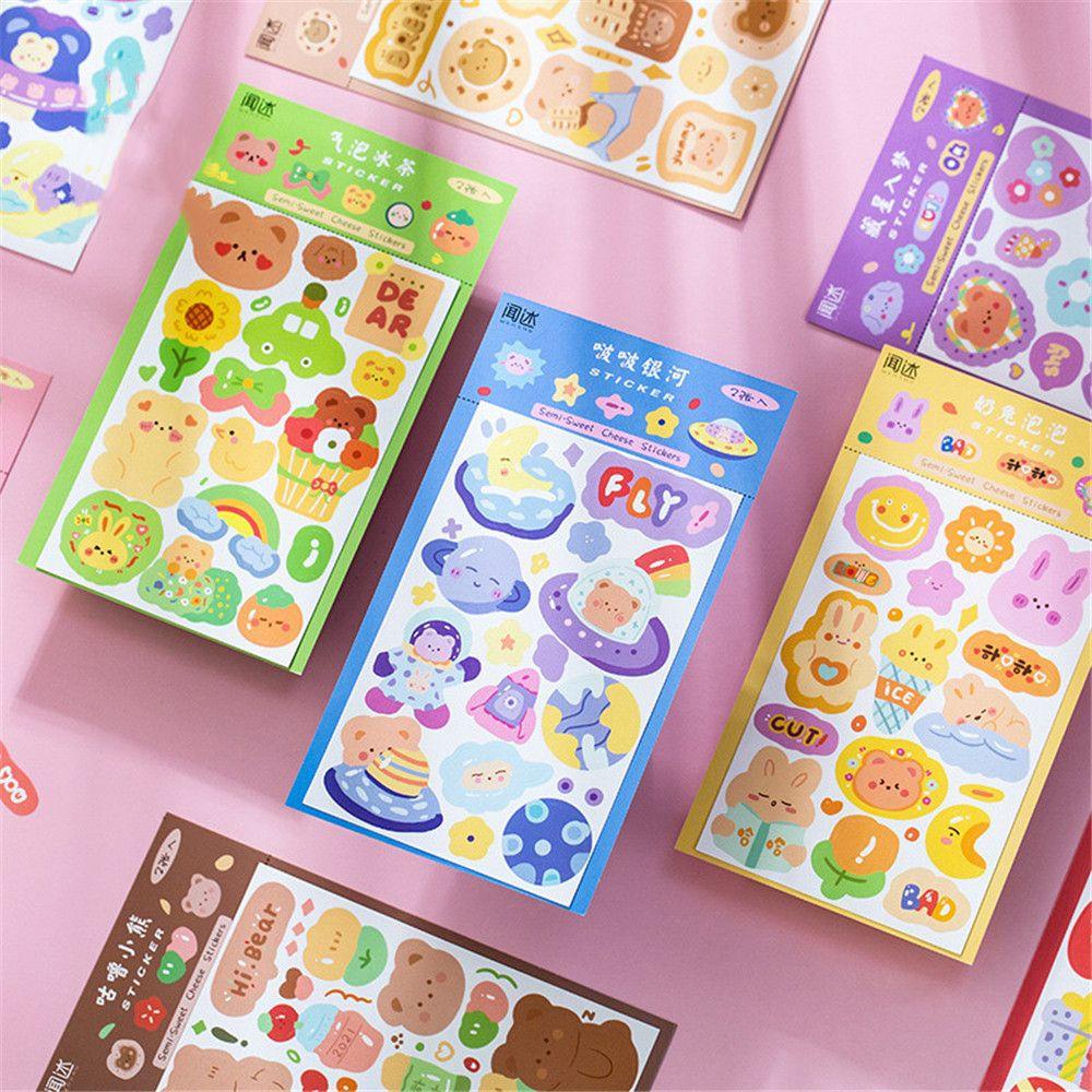 Populer Stationery Sticker Cute Diary Bahan Stiker Hias Kartun