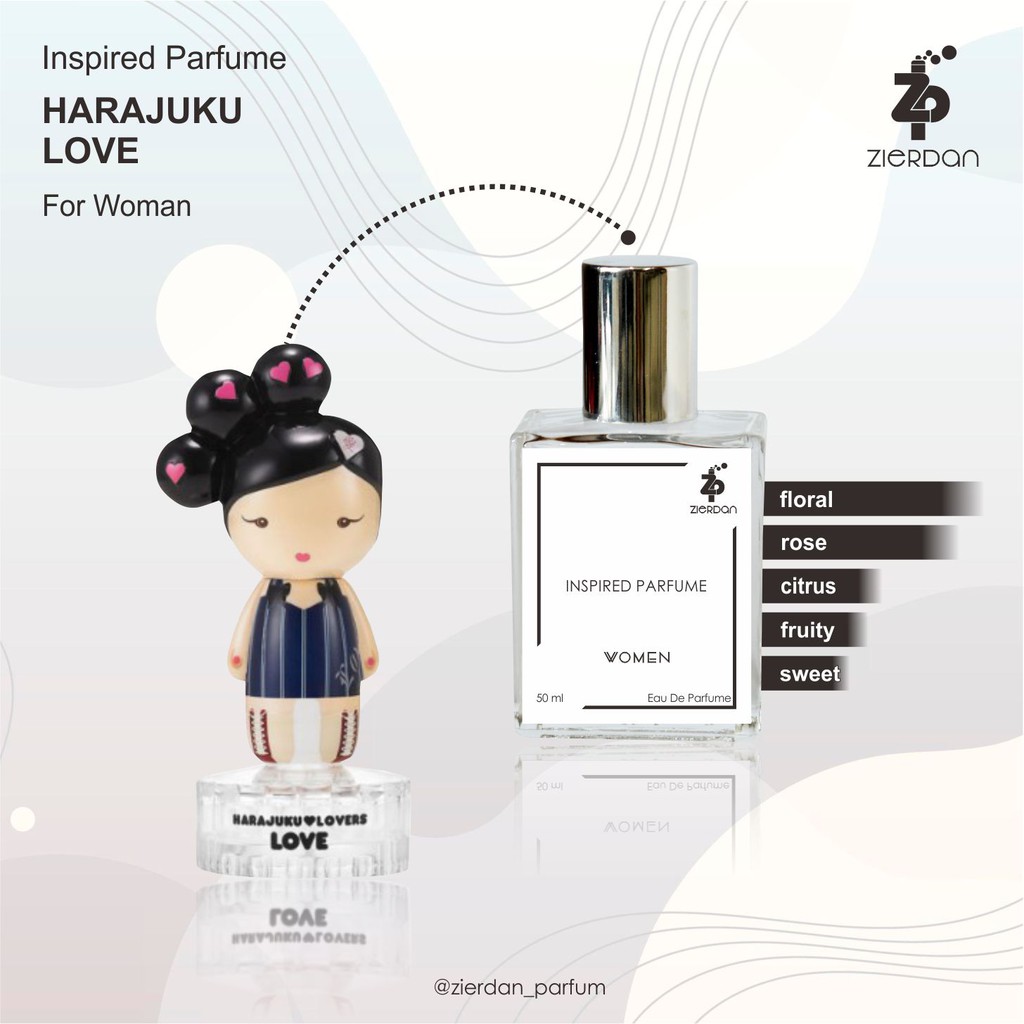 Zierdan Inspired Parfum Harajuku Love Parfume Farfum Minyak Wangi Tahan Lama Wanita Cewek