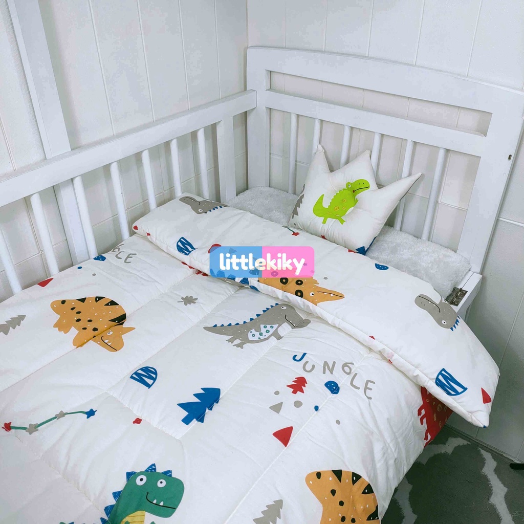 Bedcover Bayi Set Lengkap ( Bedcover, Bantal Guling Bayi, Bantal Crown ) Kado Bayi-SLBGCR 48