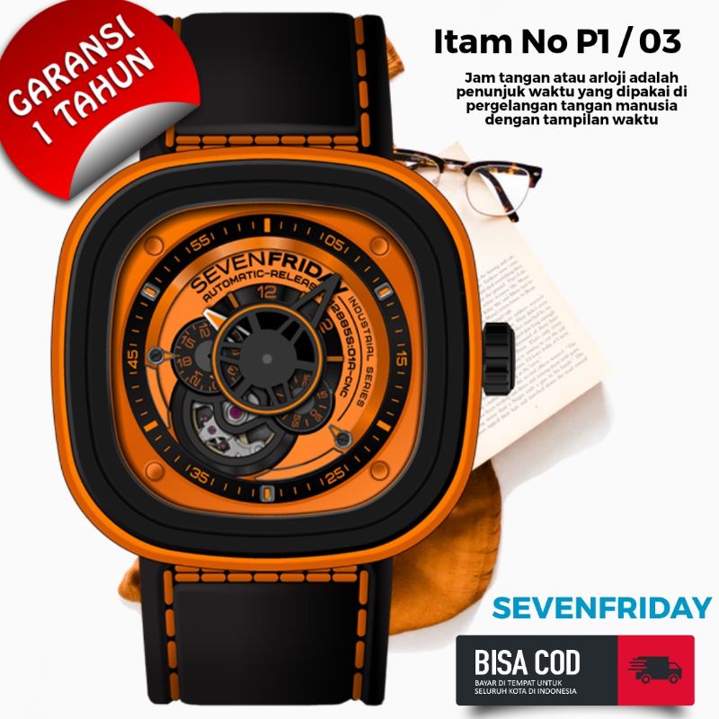 Jam Tangan Pria Merk SevenFriday Type P1/03 Automatic
