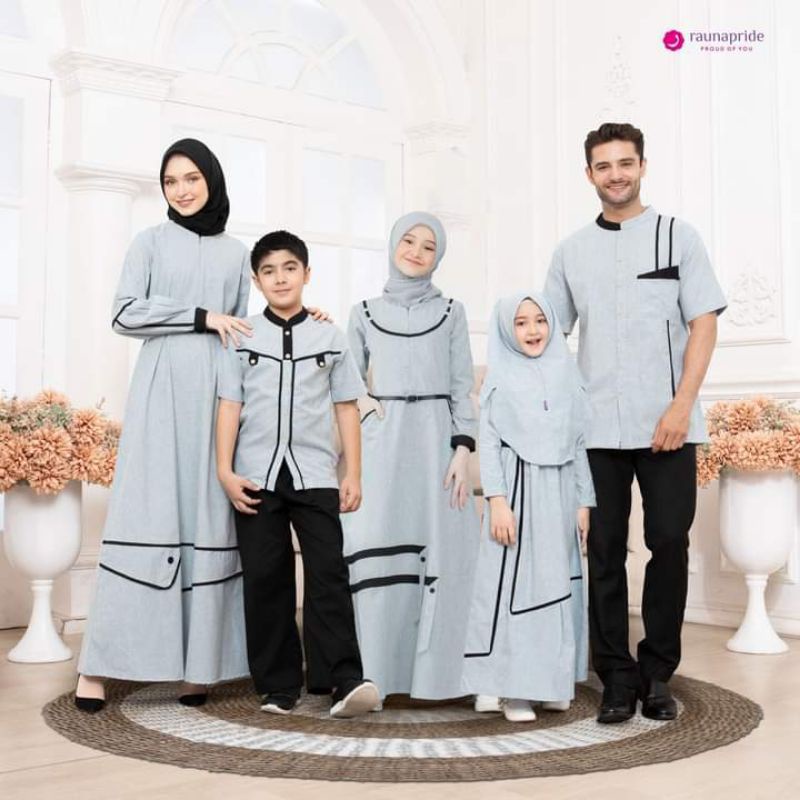 Gamis anak Rauna Rgf 04 blue sea