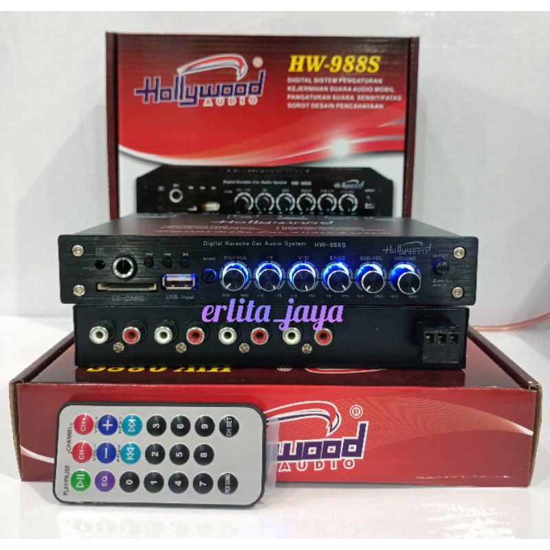 parametrik pre amp hollywood HW-988S pakai remote