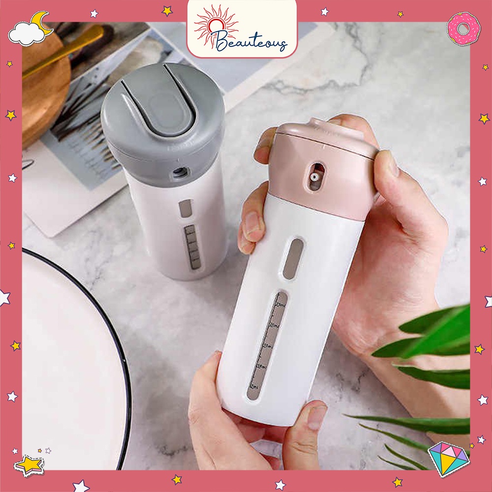 Botol Travel Set 4 In 1 Kit Botol Penyimpanan Dispenser Sabun Multifungsi