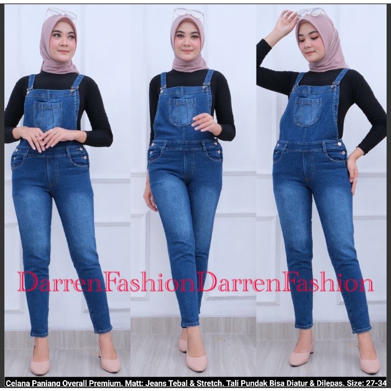 Celana Panjang Overall  Bio stone . Celana Overall Jeans Premium . Overall Jeans Bio Stone Stretch