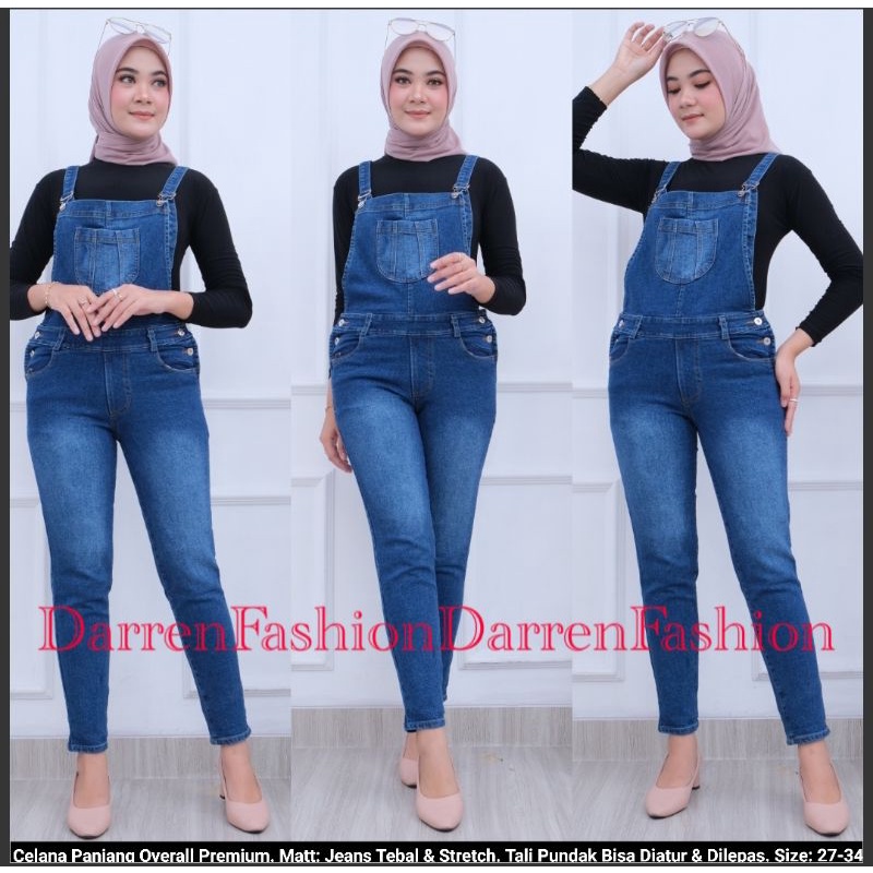 Celana Panjang Overall  Bio stone . Celana Overall Jeans Premium . Overall Jeans Bio Stone Stretch