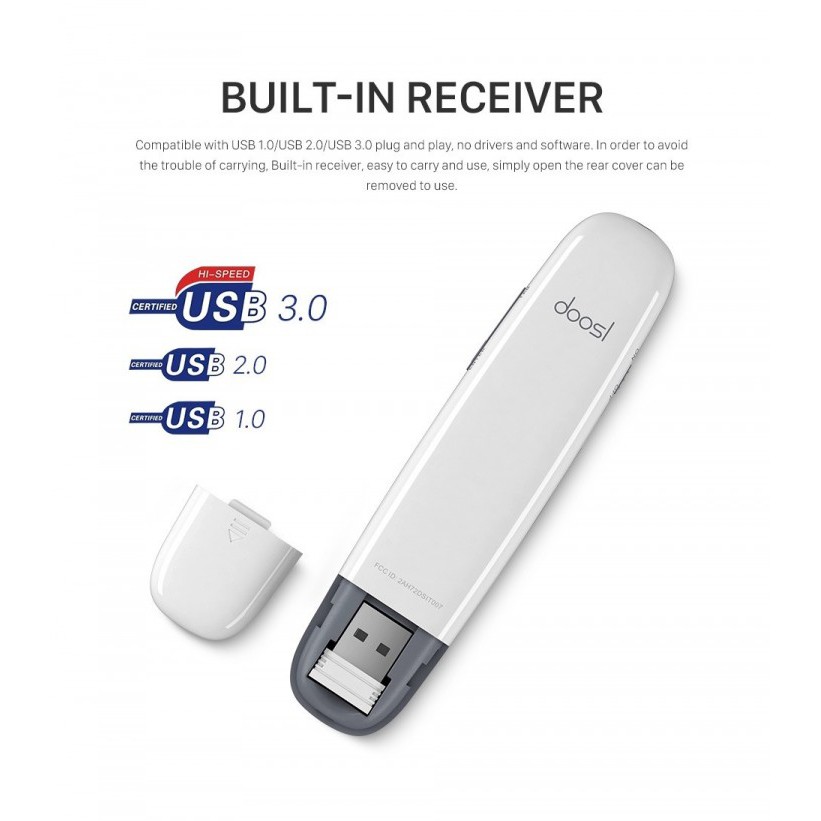 DOOSL DSIT007 - 2.4GHz Red Laser Pointer Wireless Presenter