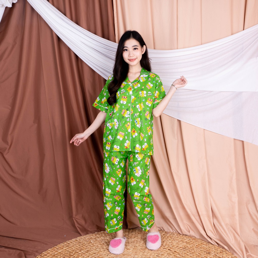 BEE - Piyama Premium Dewasa EXXEN CP / Baju Tidur Berkualitas Tinggi Wanita Motif Karakter EXXEN CP