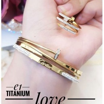 TiTanium set gelang cincin R12