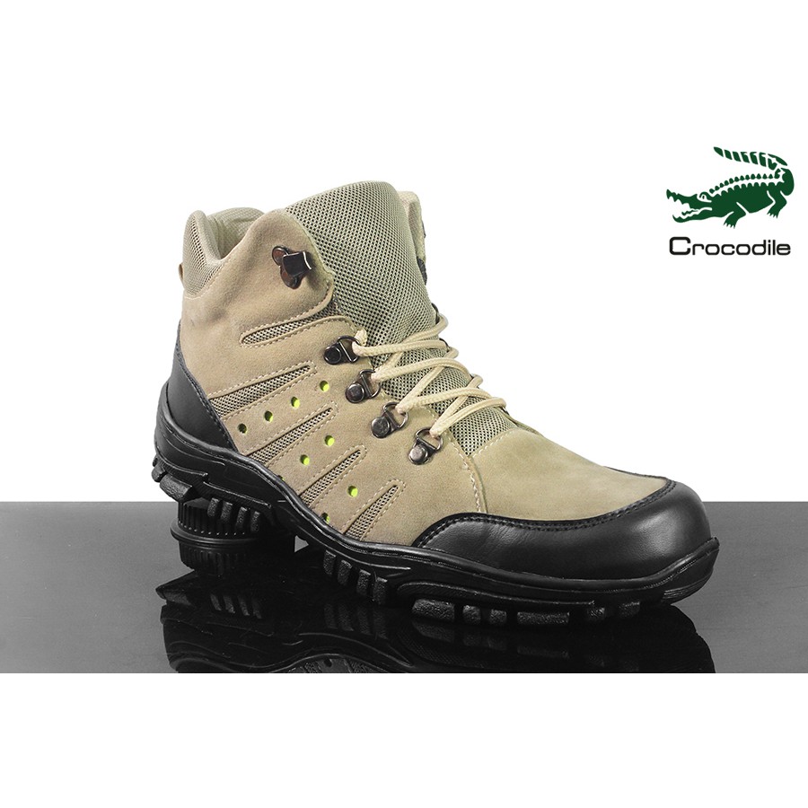 SEPATU BOOTS SAFETY CROCODILE MACAN SEPATU UJUNG BESI SAPTI PROYEK PDL KERJA LAPANGAN MURAH