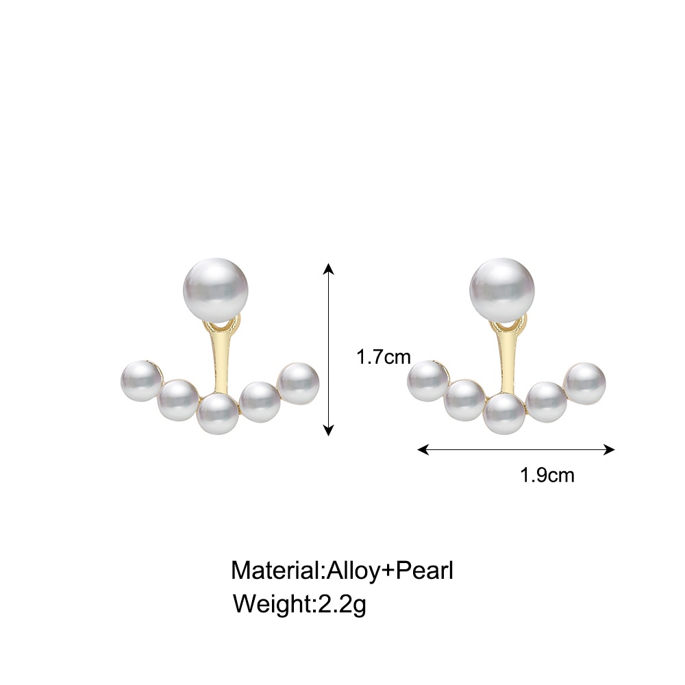 Elegant Pearl Gold Earrings Simple Ear Studs for Fashion Women Accessories Gift