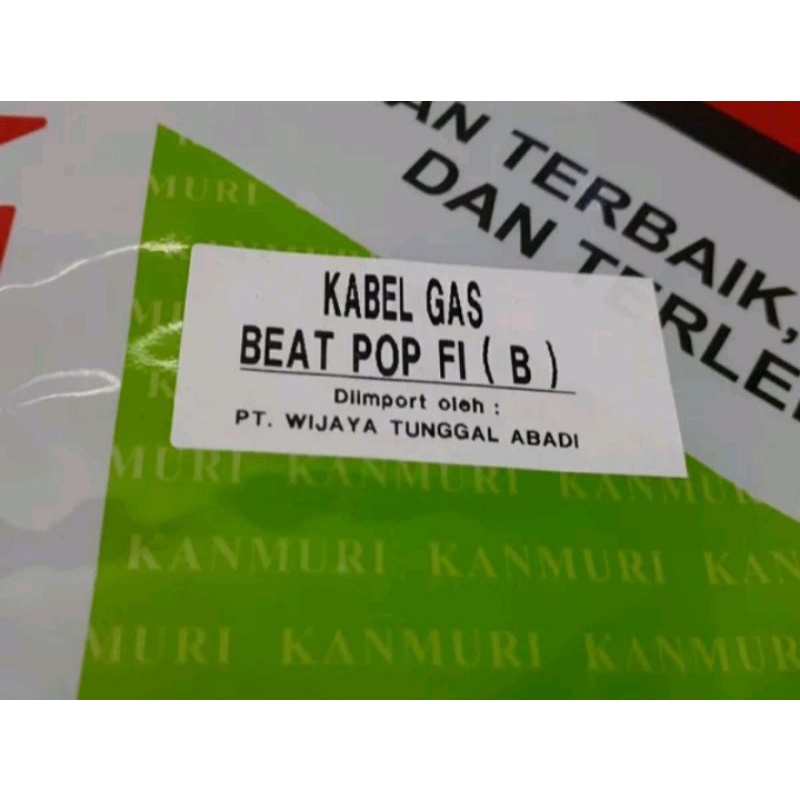 kabel tali gas beat pop fi injeksi bagian B original Kanmuri