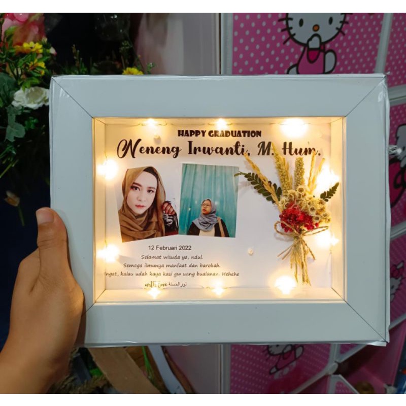 TERMURAH!! FLOWER IN FRAME KADO LAMPU UNIK