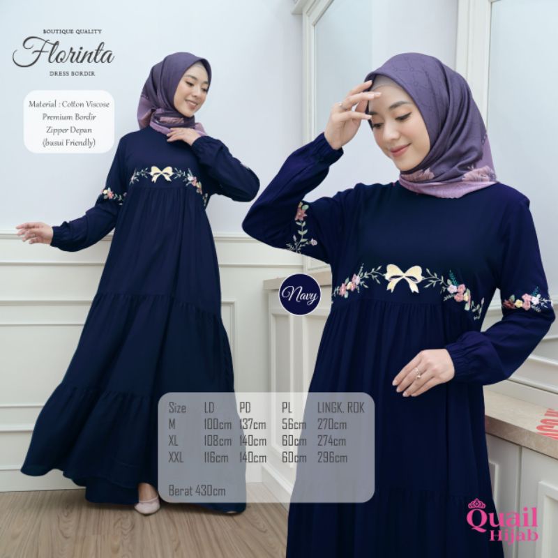 FLORINTA DRESS BORDIR ORI BY QUAIL HIJAB