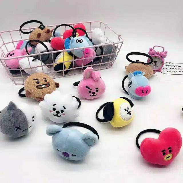 grosir  IKAT RAMBUT BT21 ATAU BTS ISI 6 PCS