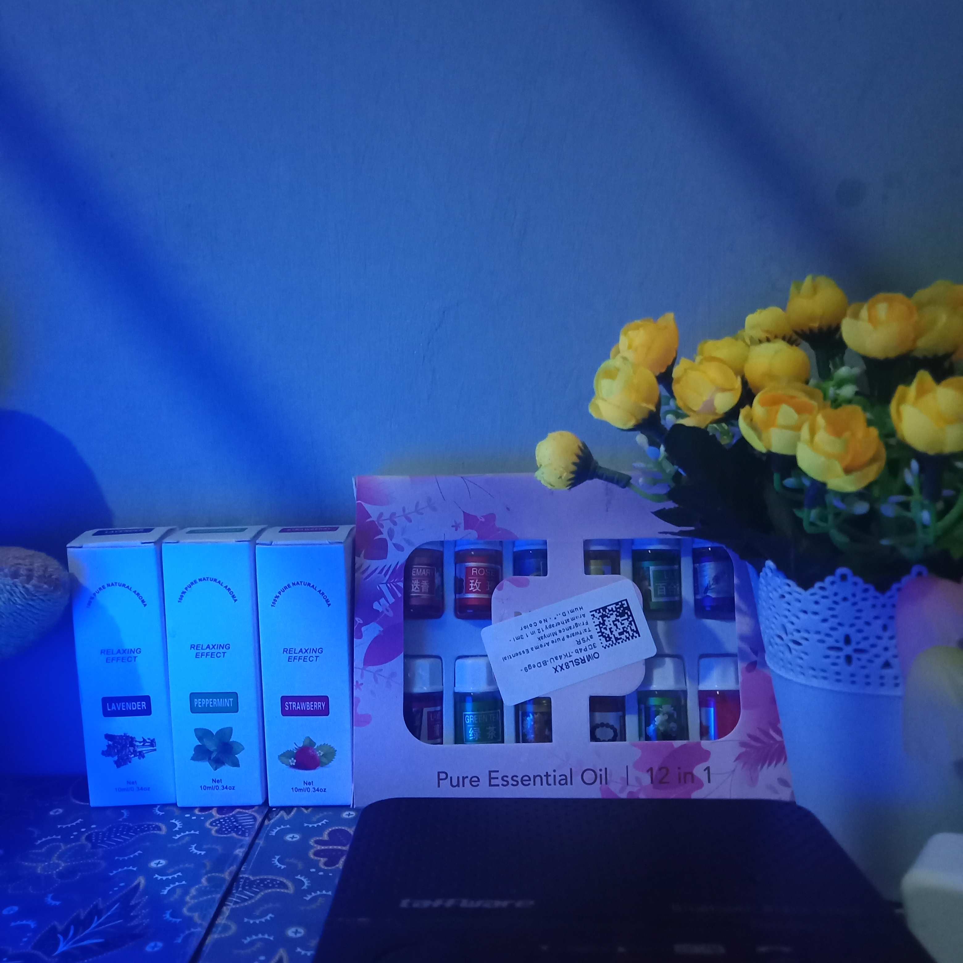 Aromatherapy Essential Oilhumidifier Minyak Esensial Difuser 6pcs 5 Ml/12 Pcs 3ml Mixing