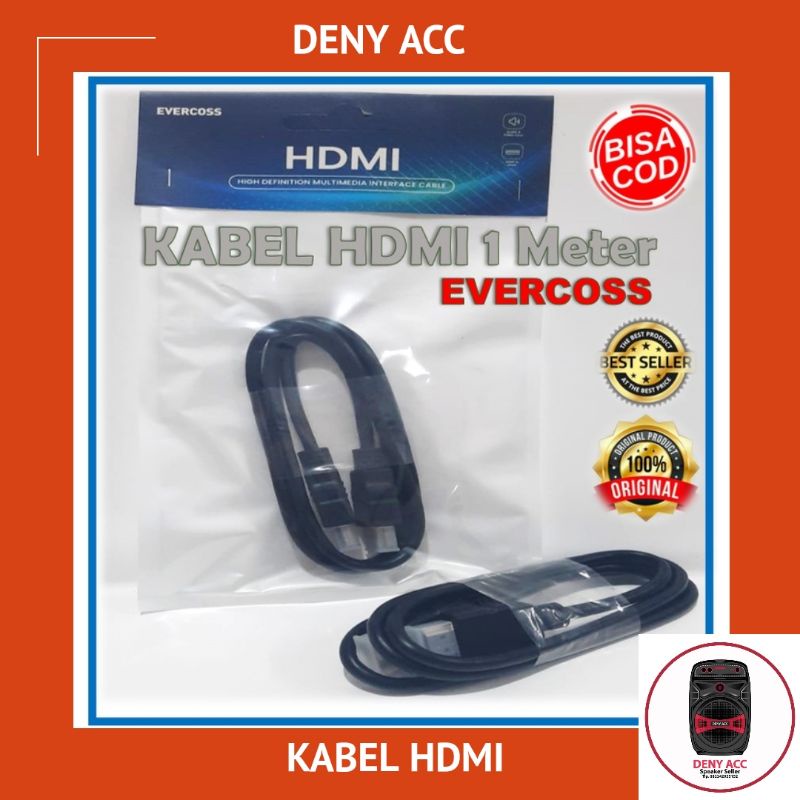 KABEL HDMI EVERCOSS PANJANG 1 METER HDMI TO HDMI