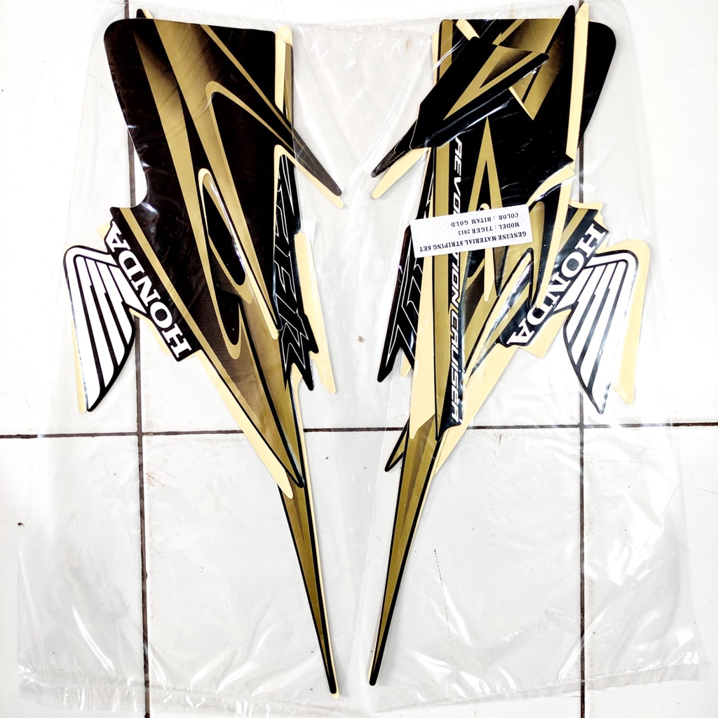 Stiker Bodi Lis Body Striping Tiger Revo 2013 Gold