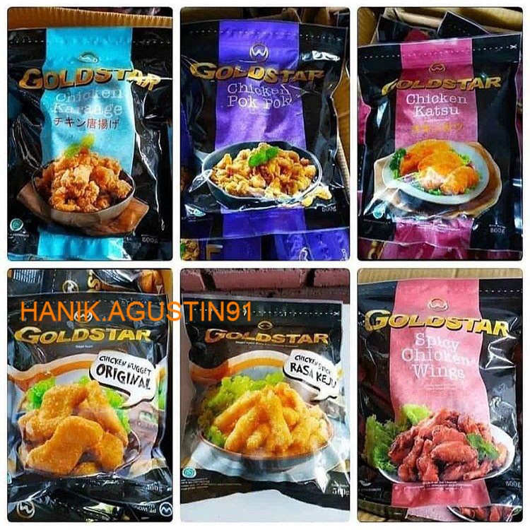 

Goldstar Chicken Nugget, Naget Keju, Karaage, Spicy Wings, Pok Pok, Katsu, 500gr SS91