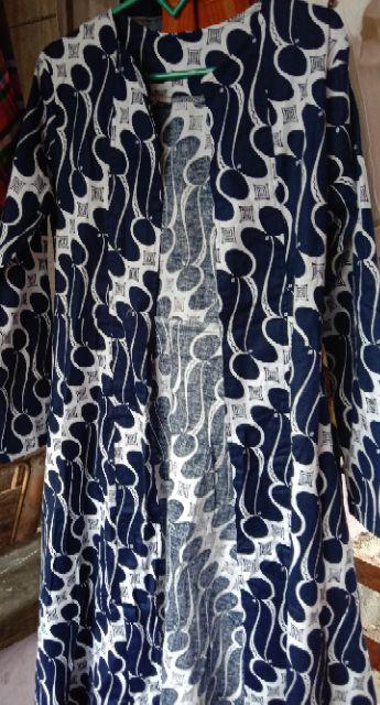 Cardigan Batik Wanita Katun Stretch Etnik Outer Big Size Ng140
