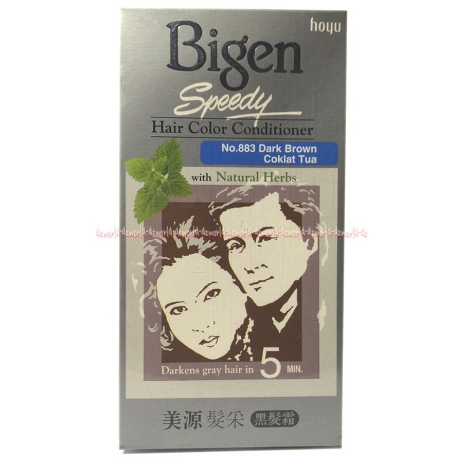 Bigen Speedy 883 Dark Brown Cat Pewarna Rambut Coklat Tua Menutup Uban