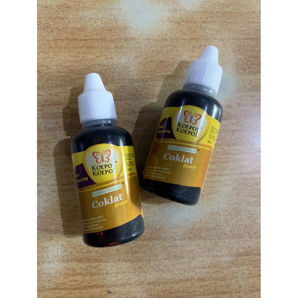 

Koepoe Koepoe Pewarna Coklat 30 ML / Brown chocolate cokelat Kupu Kupu