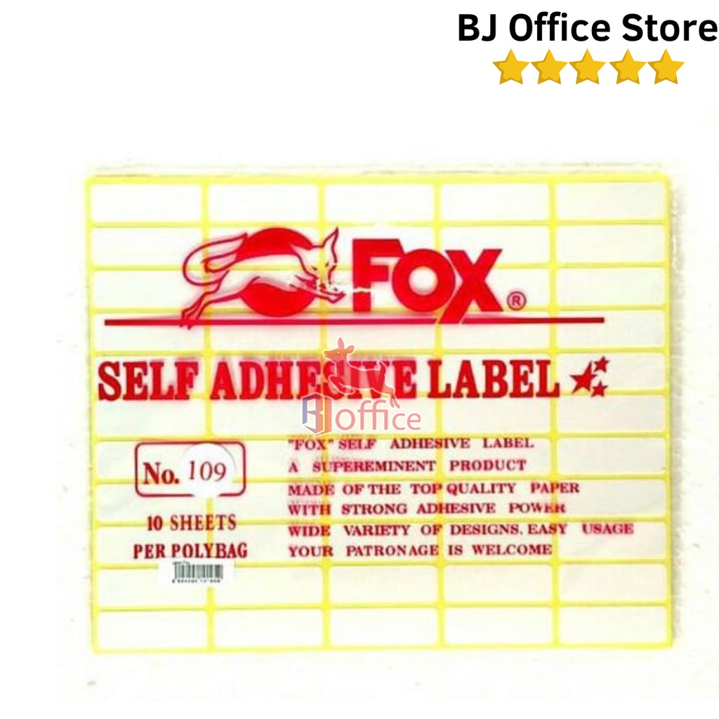 

Kertas / Label Stiker Fox No. 109 Ukuran 3 x 38 mm