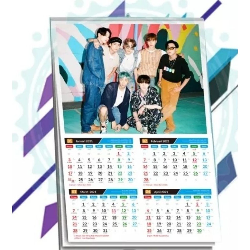

Kalender 2021 Custom 2 Lembar + Jepit Seng