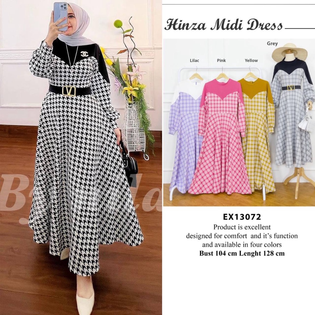 Aruna midi dress//gamis extu //gamis bangkok// dress bunga bkk