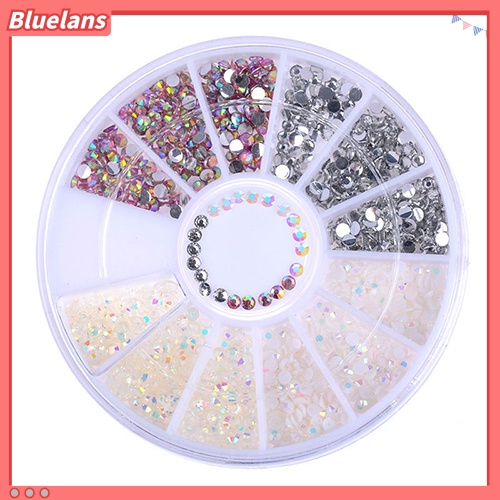 Bluelans Kristal Glitter Berlian Imitasi 3D Untuk Dekorasi Nail Art