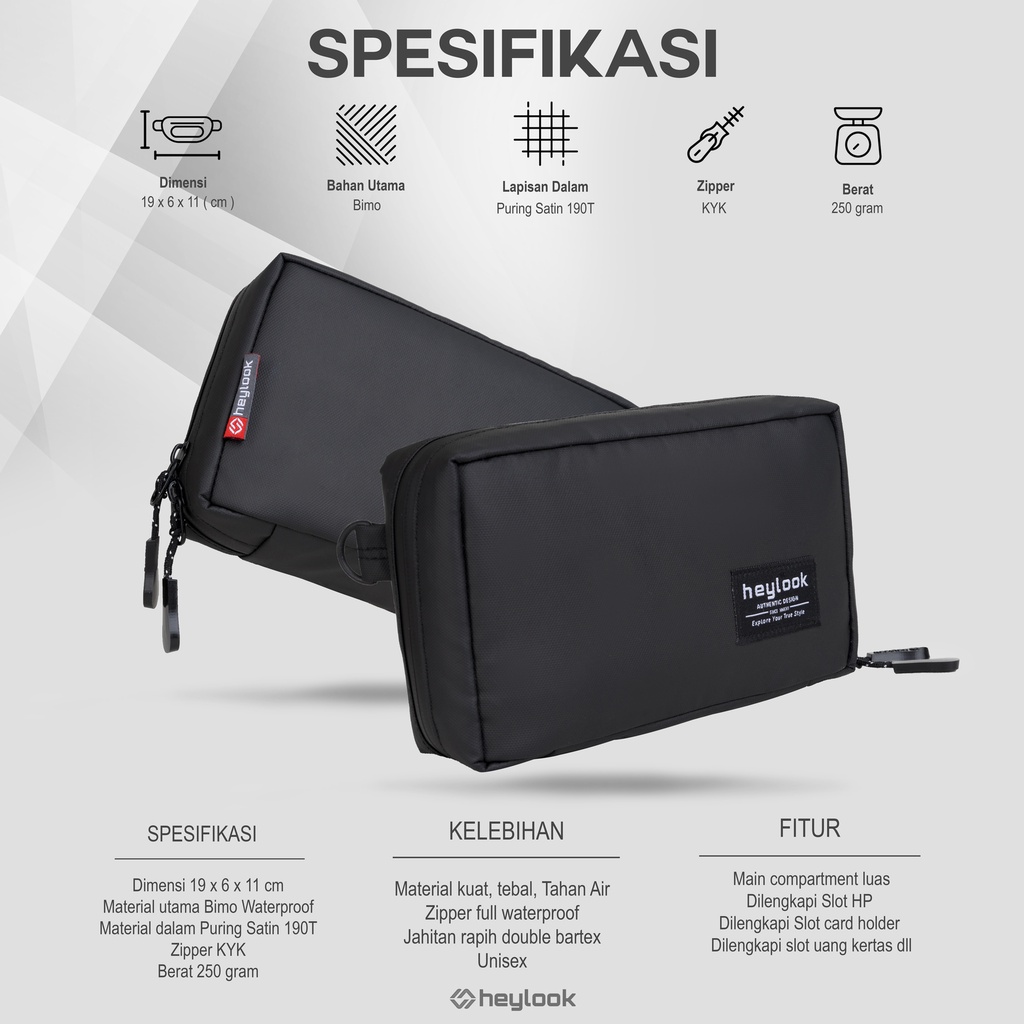 HEYLOOK Project - Clutch Bag Pria PHOENIX Hand Bag Pria Dompet Pria Pouch Pria Wanita Waterproof