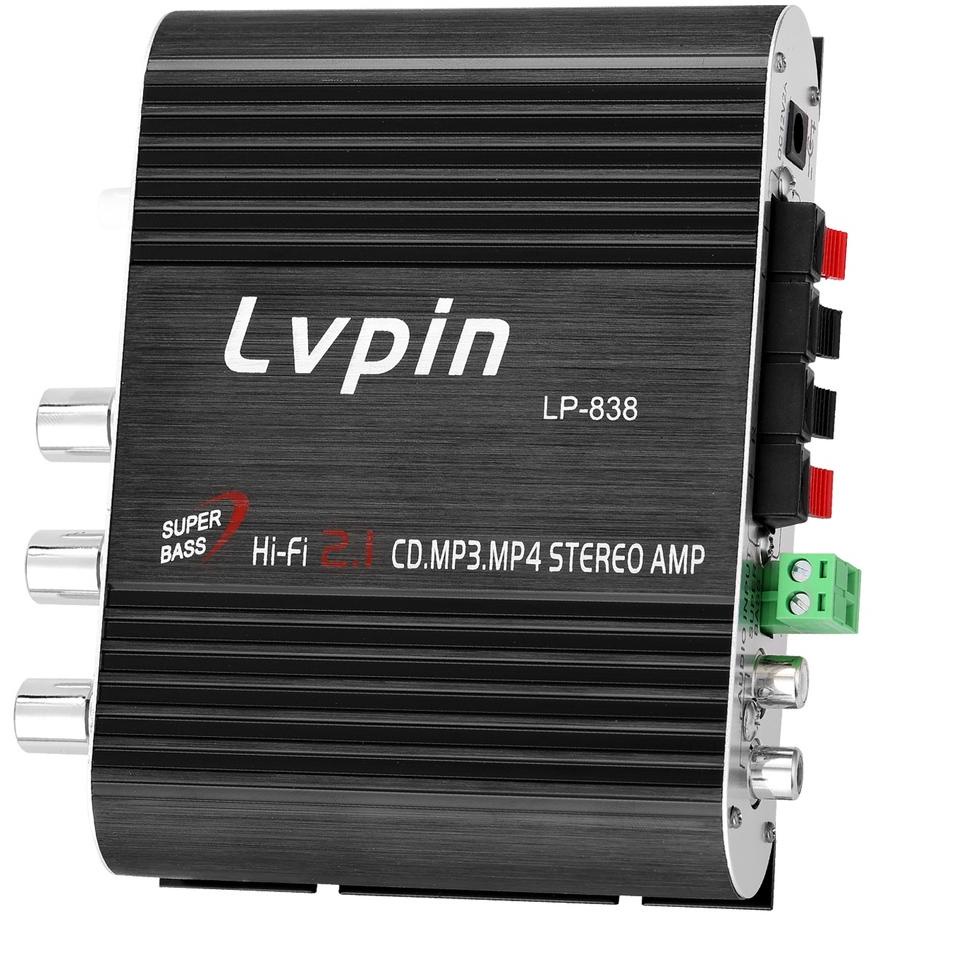 Paling Dicari.. Ampli Mini HiFi Stereo Power Amplifier Treble Bass Booster 12V 2.1 Channel