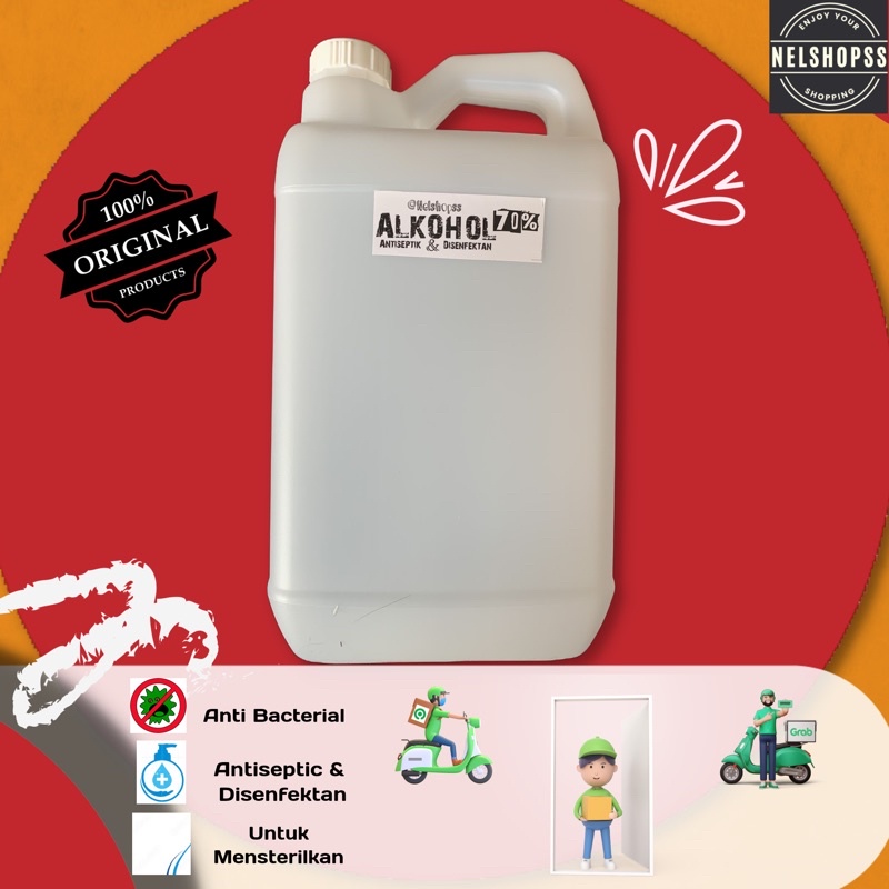 ALKOHOL 70% Lima Liter Murni