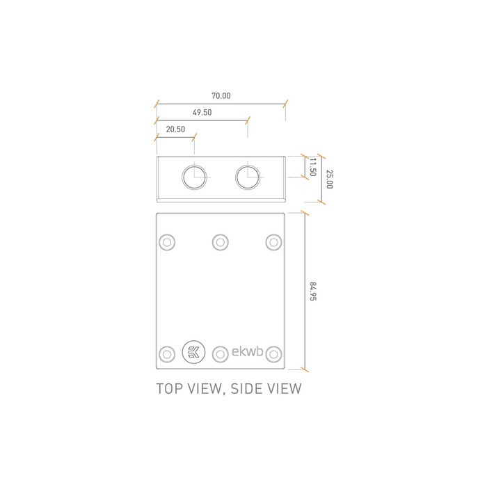 EKWB EK FC Terminal X2 3-slot - Plexi