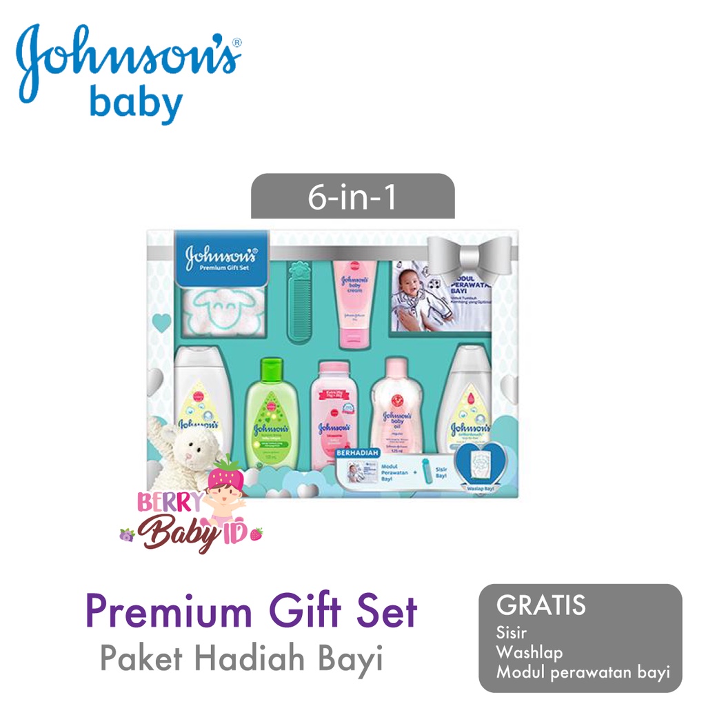 Johnson's Premium Baby Gift Set Hadiah Kado Perlengkapan Bayi Johnsons Berry Mart