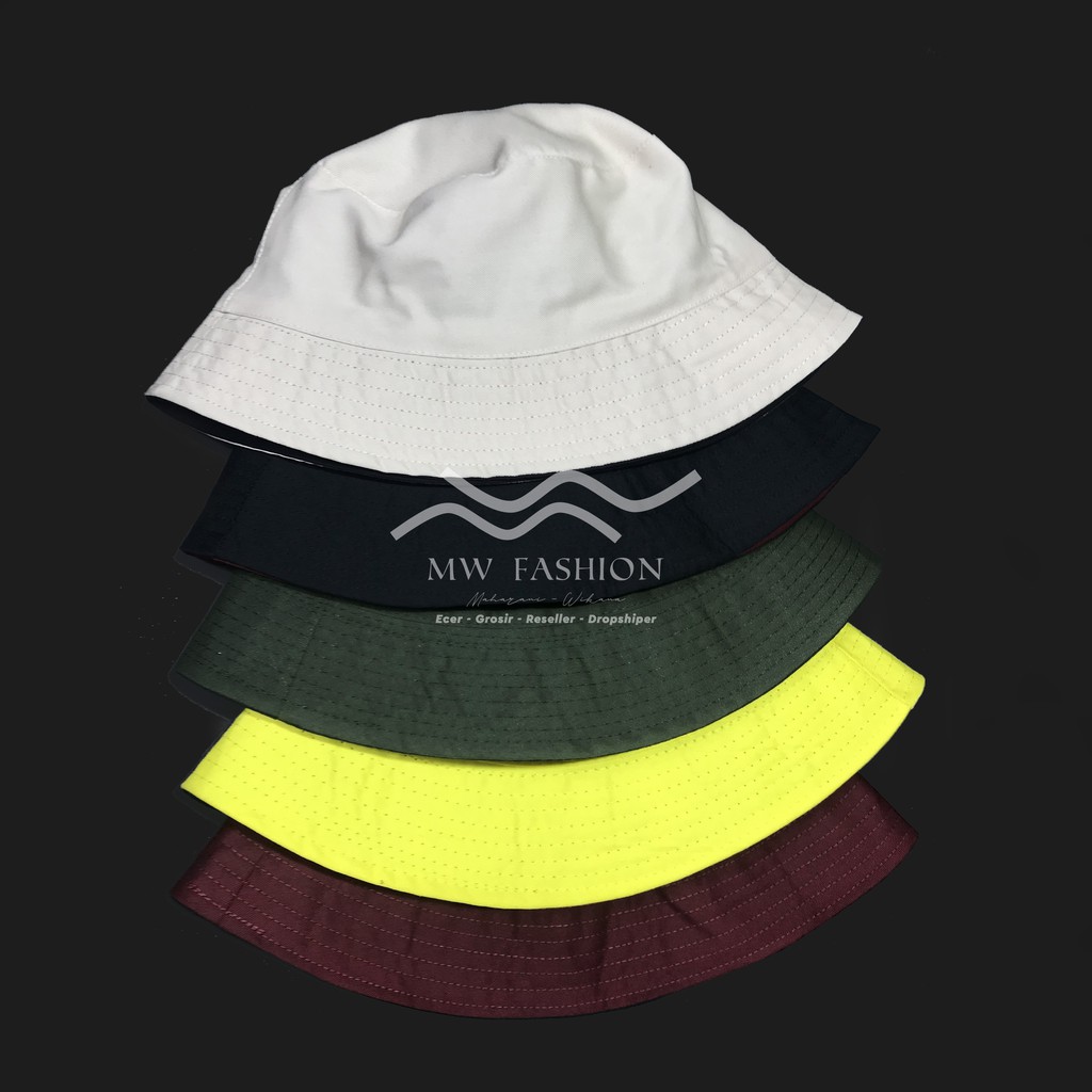 TOPI BUCKET HAT/BUCKET HAT POLOS/ TOPI TWO TONE BUCKET HAT/ TOPI BUCKET BOLAK BALIK