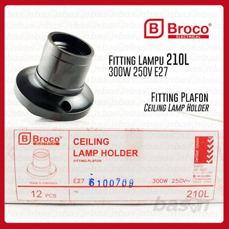 FITTING LAMPU BROCO HITAM 210L ORIGINAL