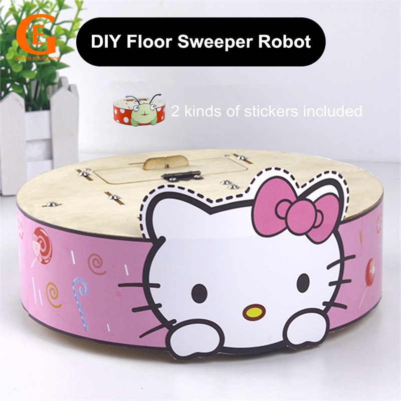 Gifted EDUCATION DIY Smart Sweeper Mainan Sweeping Robot Cleaner STEM Hadiah Anak Eksperimen Edukasi Sains Penemuan