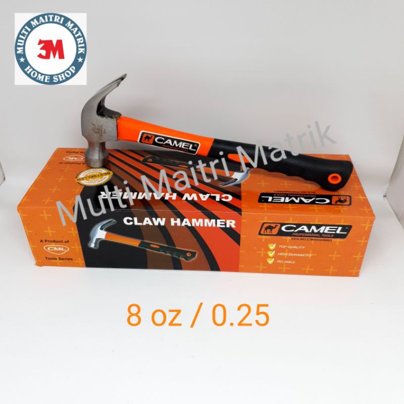 Palu kambing 8oz gagang fiber Camel / palu martil gagang fiber 8oz