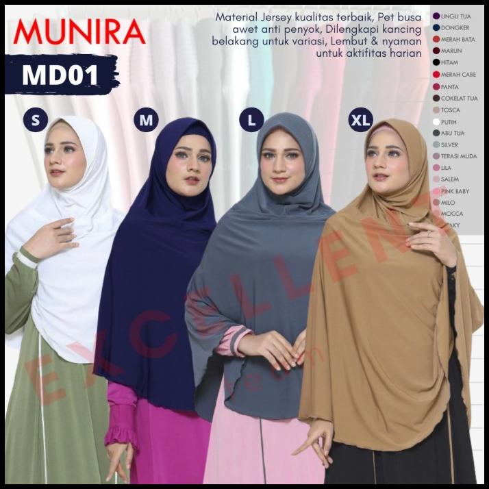 Jilbab Munira Md 01 Bergo Jersey Premium Pet Busa