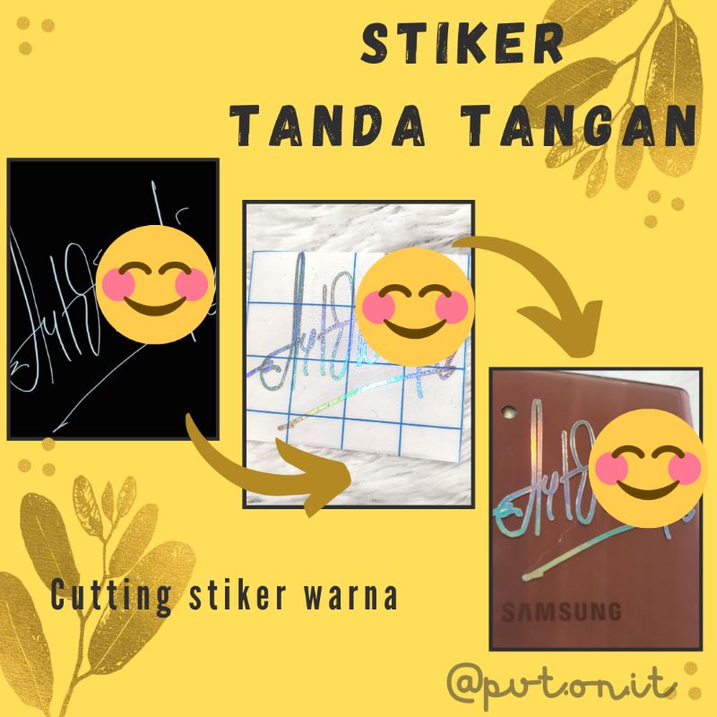 

Stiker tanda tangan custom / cutting stiker oracal tanda tangan atau nama