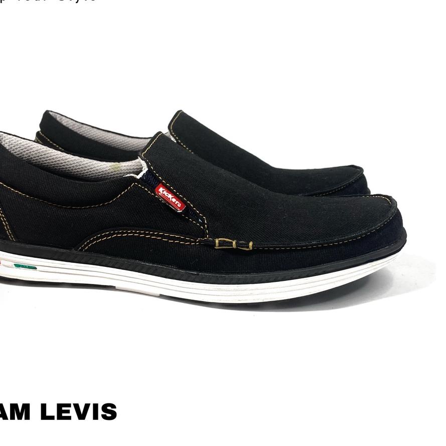 59y  - SEPATU KASUAL KICKERS FULL LEVIS SLIP ON PRIA/WANITA ✹