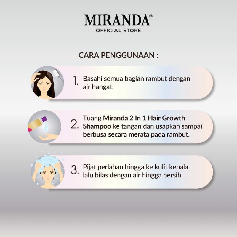 MIRANDA Shampoo Kuda 200mL (KEMASAN BARU) Hair Growth Biotin Shampoo