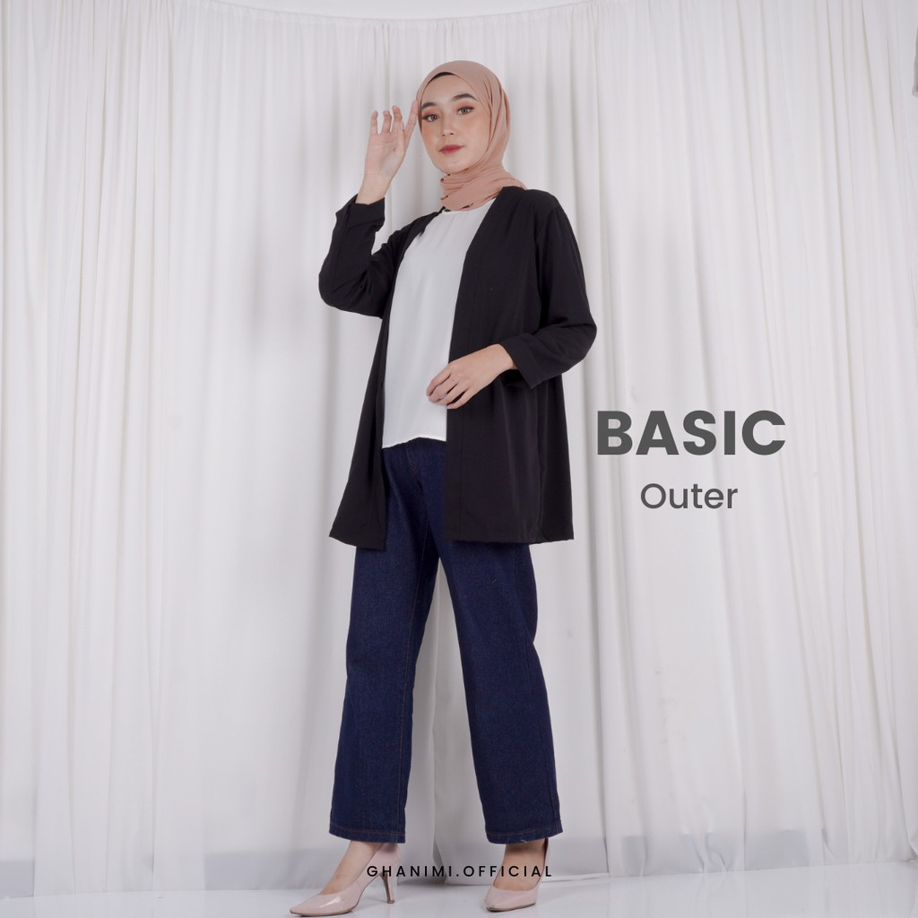 GHANIMI BASIC OUTER  CARDIGAN POLOS Shopee Indonesia