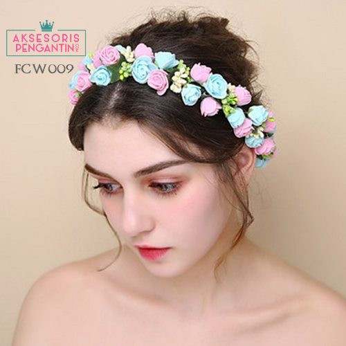 [PRODUK TERBATAS] MAHKOTA BUNGA AKSESORIS PENGANTIN FLOWER CROWN WEDDING FCW009