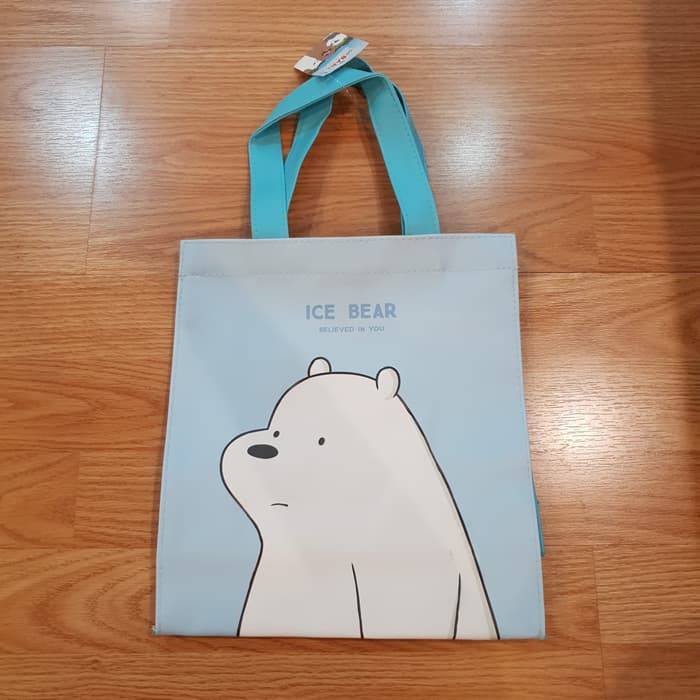 Tas Tenteng We Bare Bears Ice Bear Tas Tote Bag Not Miniso Japan