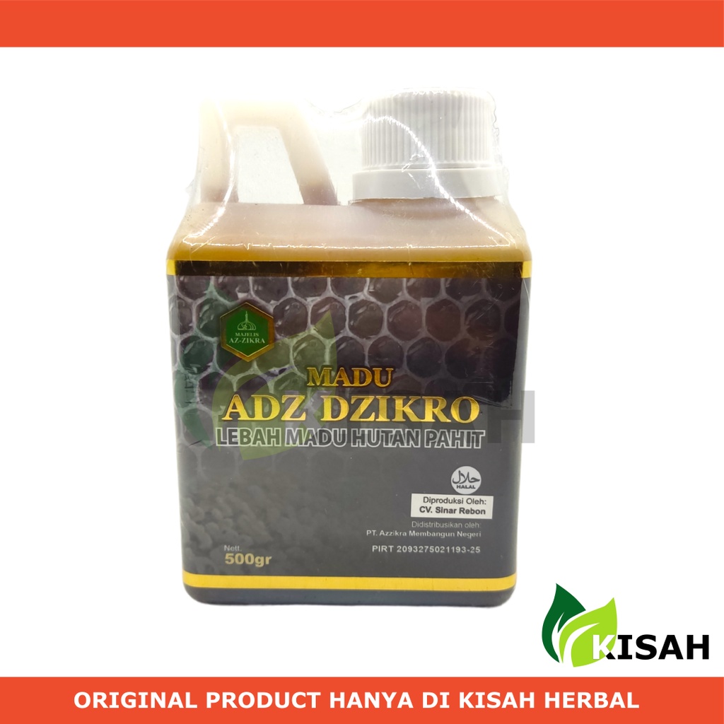 ADZ-DZIKRO Madu Hutan Hitam Pahit 500 Gram - Madu Dzikir Pengobatan Lambung (Magh) dan Diabetes