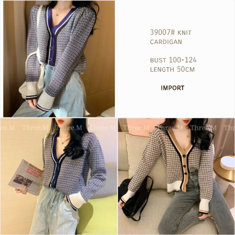 Knit Cardigan Wanita Import 39007-4